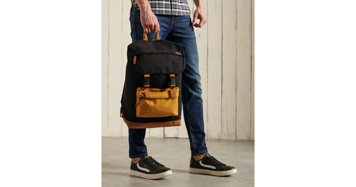 superdry roll top tarp backpack