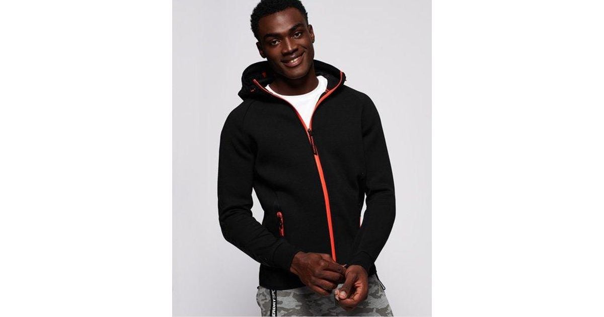 Superdry Gym Tech Stretch Zip Hoodie in Black for Men Lyst UK