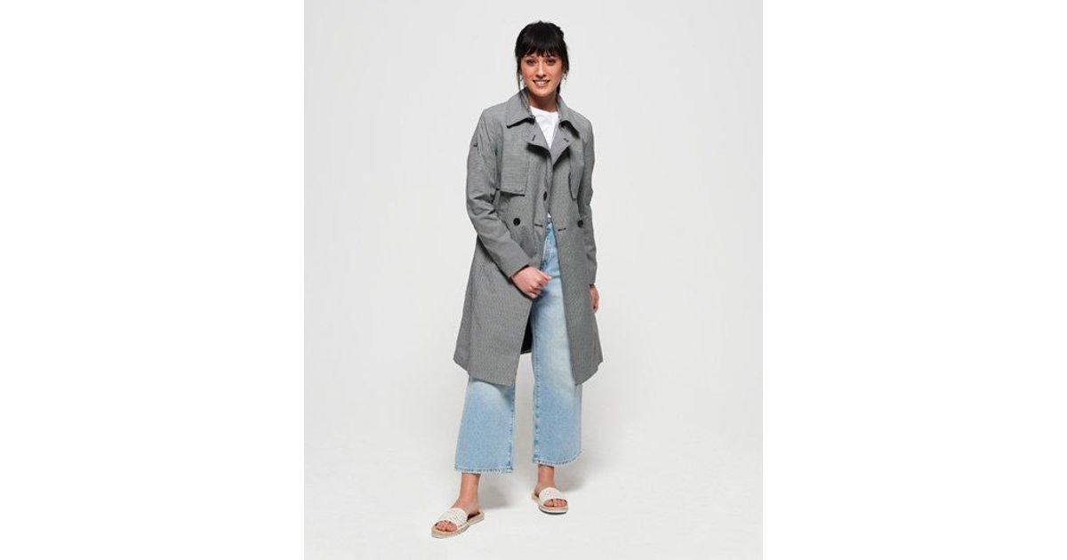 superdry denim biker jacket trench green
