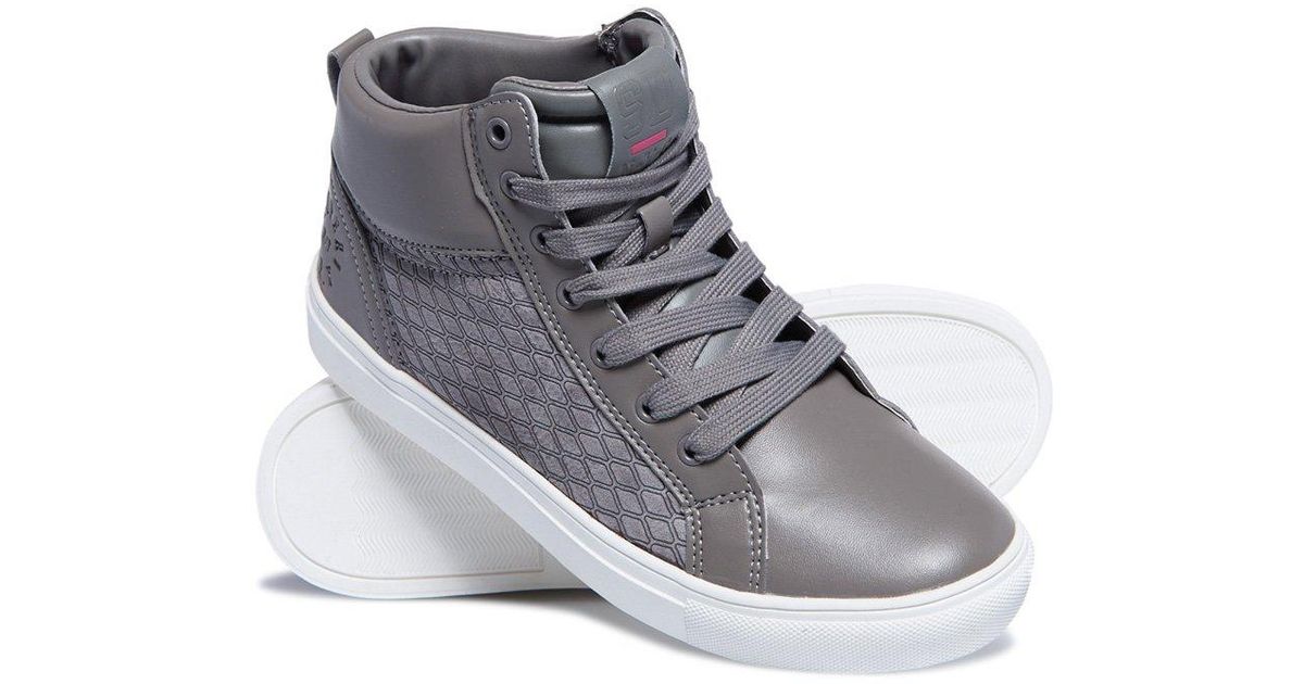 Superdry Leather Ava High Top Trainer 