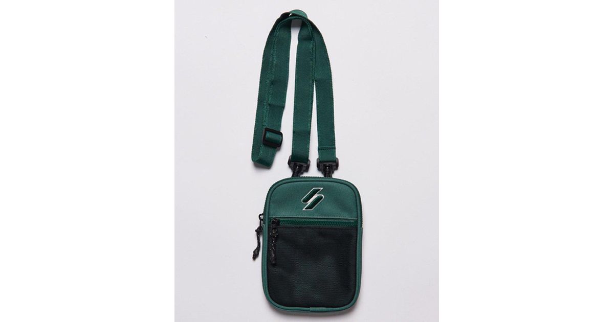 Superdry Essential Logo Cross Body Bag Green for Men | Lyst
