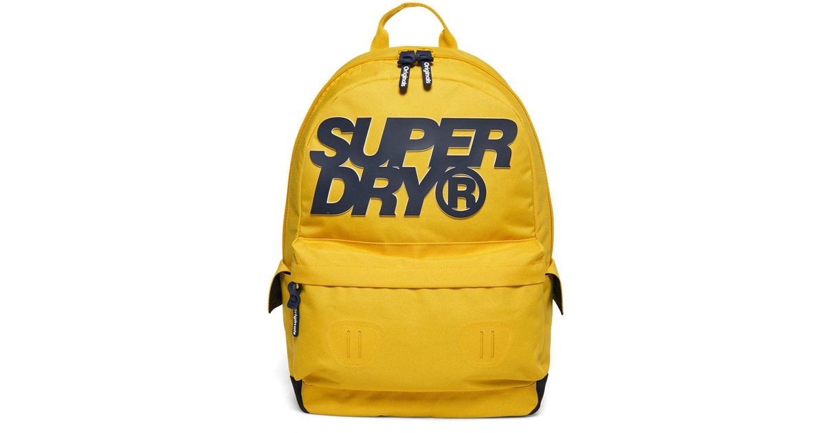 superdry yellow backpack