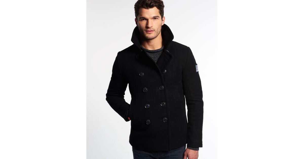 superdry rookie peacoat