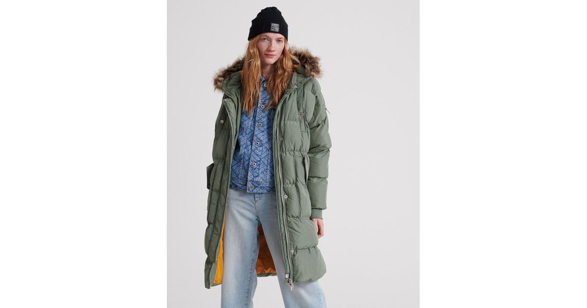 superdry green puffer jacket