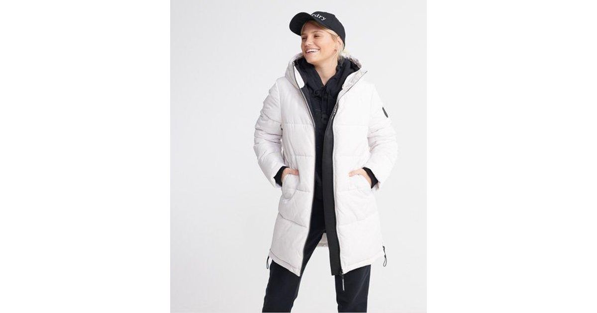 superdry coat white