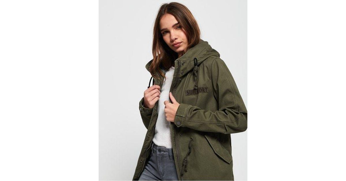 Superdry Rookie Bonded Parka Jacket In Green Lyst