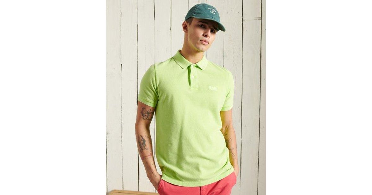 superdry vintage destroyed polo shirt