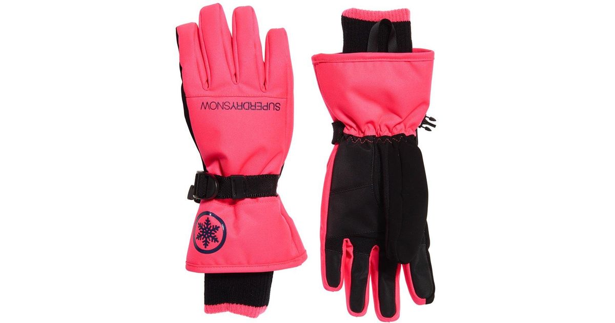 superdry snow gloves