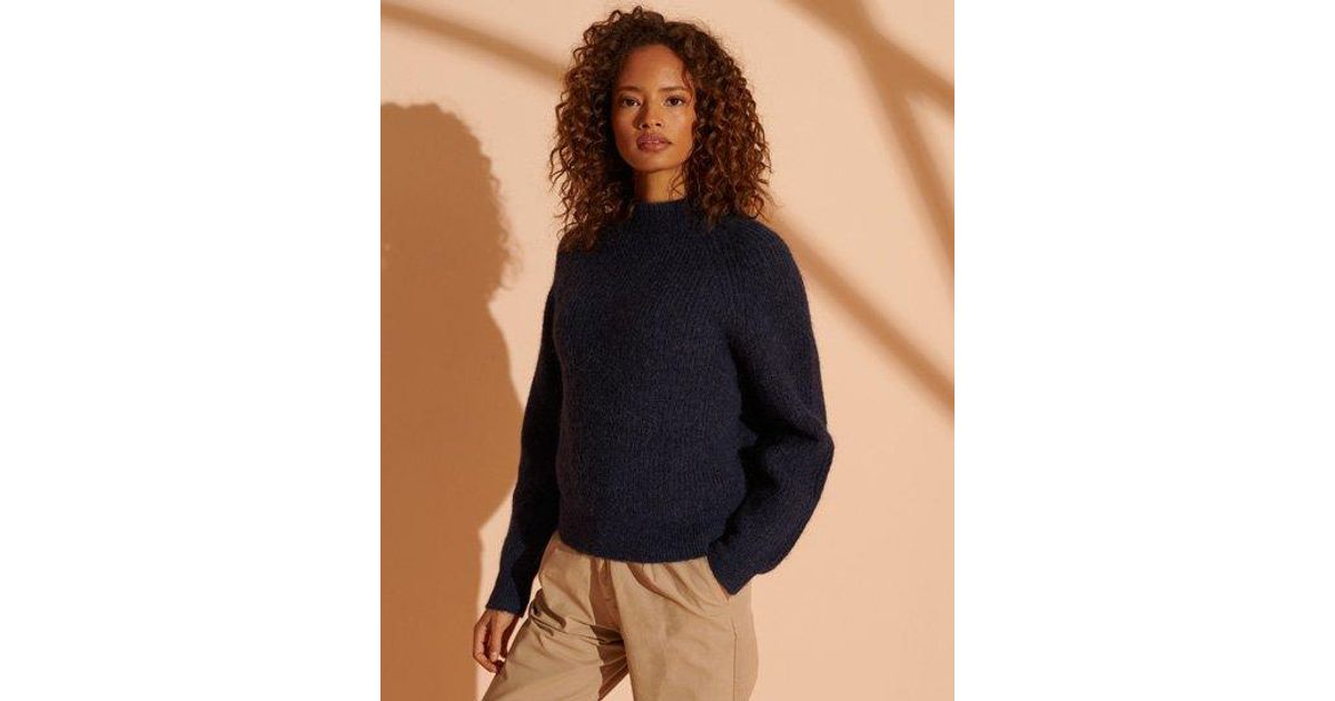 superdry alpaca blend crew