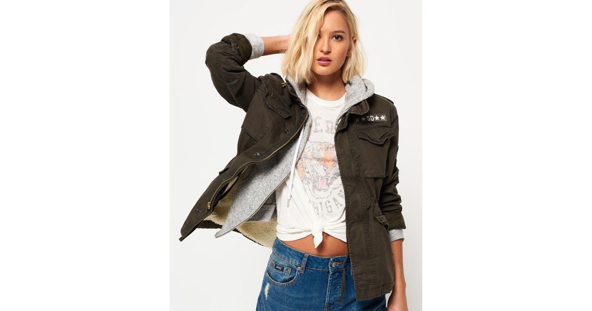 Superdry Cotton Winter Rookie Military Patch Jacket - Lyst