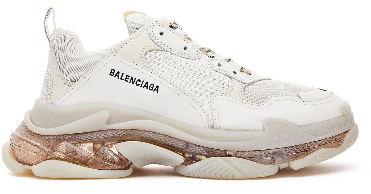 Balenciaga Off White Triple S Clear Sole Sneakers for Men - Lyst