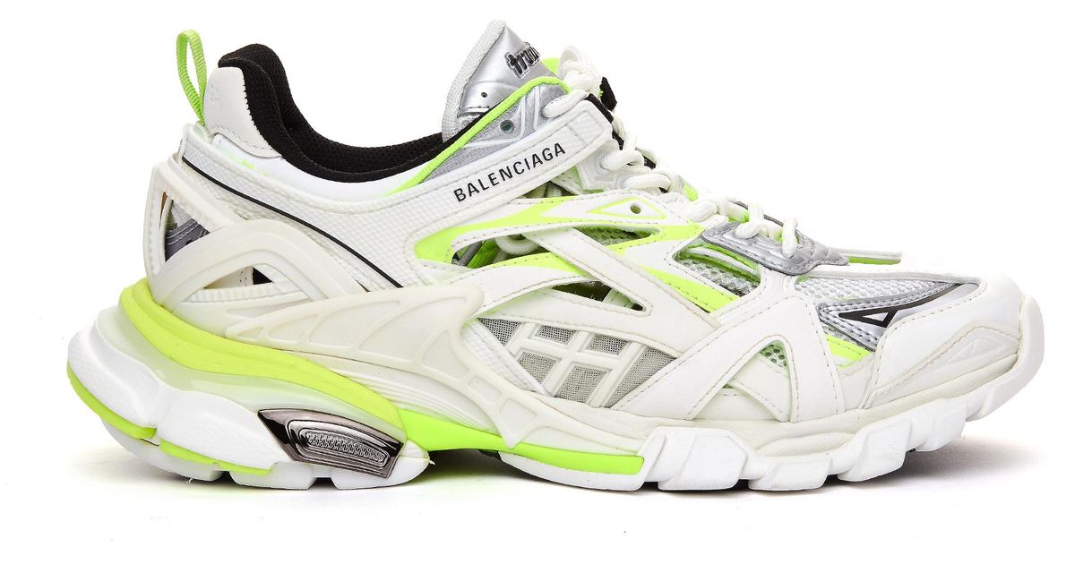 balenciaga runners white and green