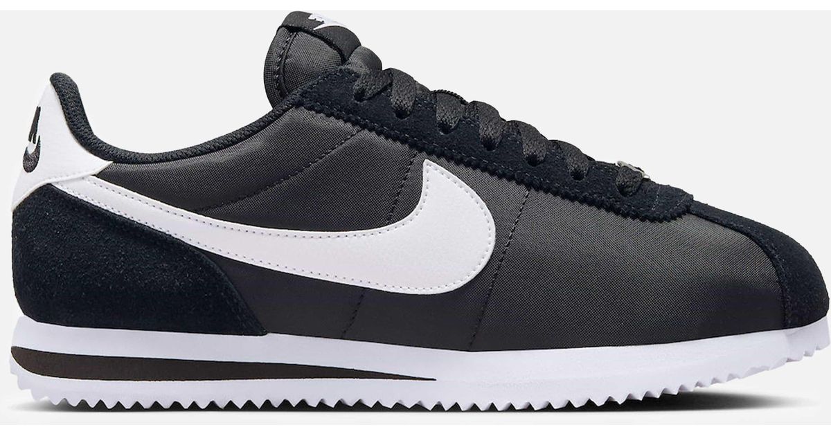 cortez nike white black