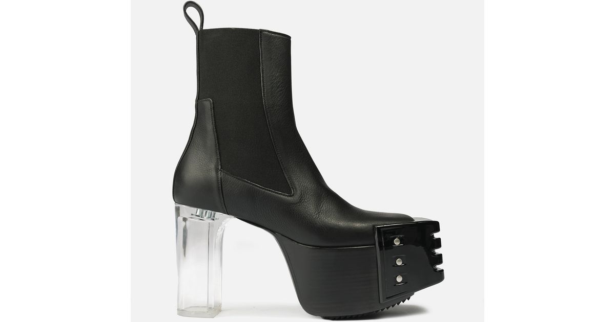 Rick Owens Grilled Kiss Boot in Black for Men | Lyst UK
