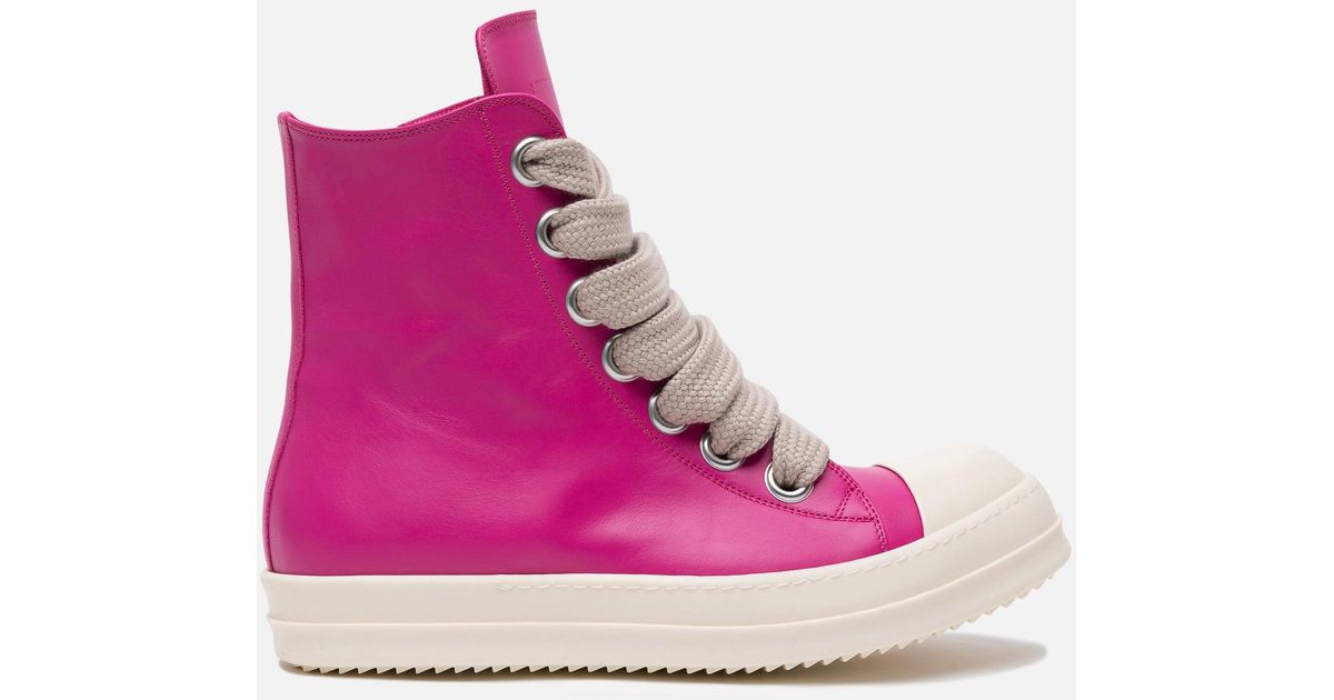 Rick Owens Wide Lace Ramones in Pink for Men | Lyst