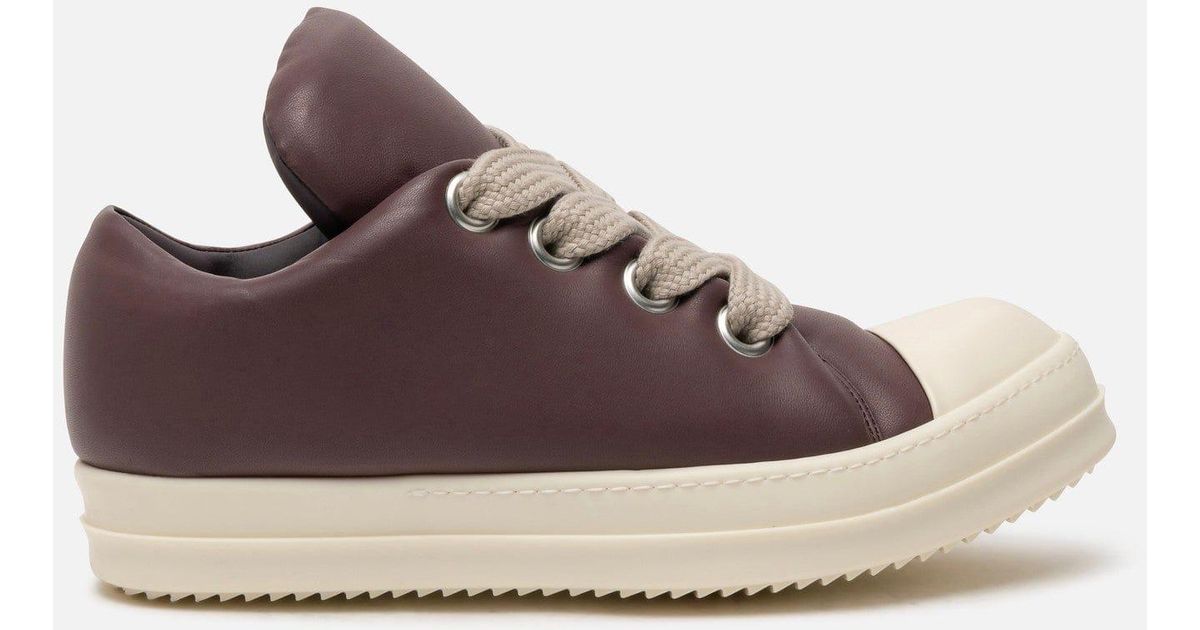 Rick Owens Jumbo Lace Padded Low Ramones in Brown for Men Lyst