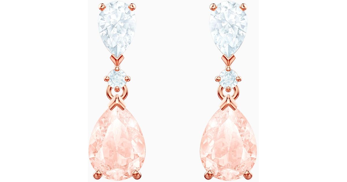 Swarovski Vintage Pierced Earrings in Pink | Lyst