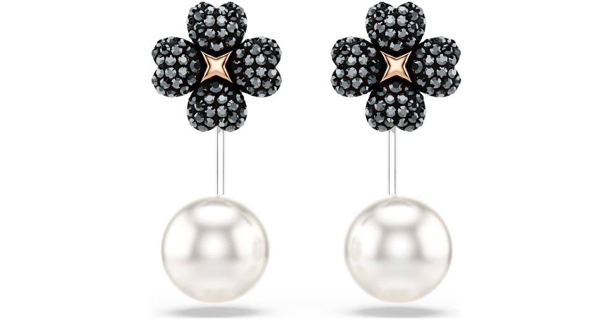 Swarovski Latisha Earrings in Black | Lyst