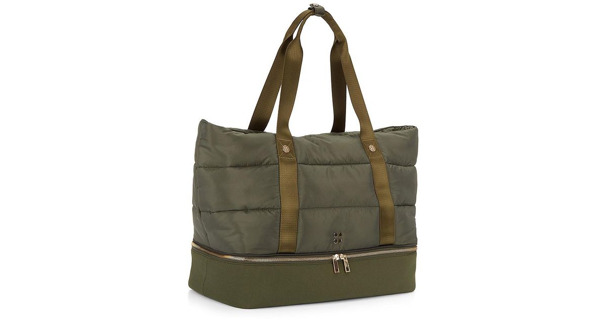 sweaty betty luxe gym bag olive