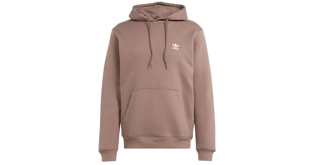 adidas Essential Hoodie earth Strata in Brown for Men Lyst