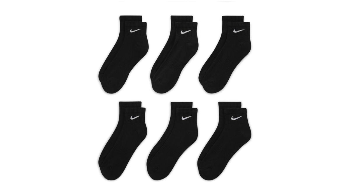 Nike 6 Pack Everyday Cushioned Ankle Socks White