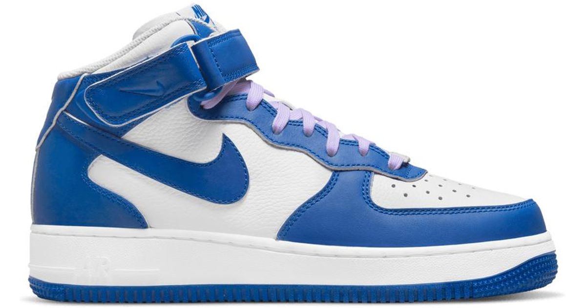 Nike Leather W Air Force 1 '07 Mid 'kentucky' in Blue | Lyst