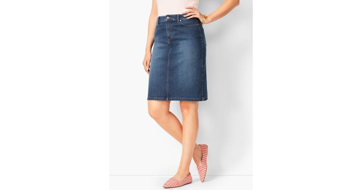 talbots denim skirt