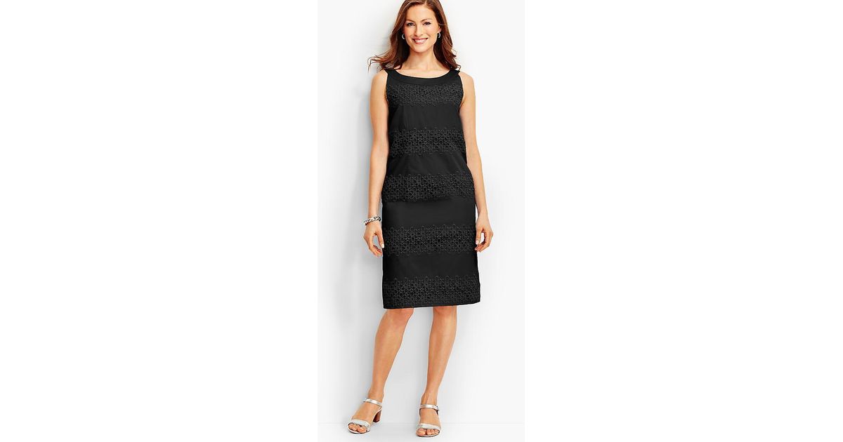talbots black lace dress