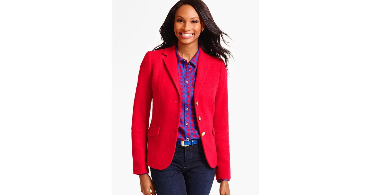 talbots red jacket