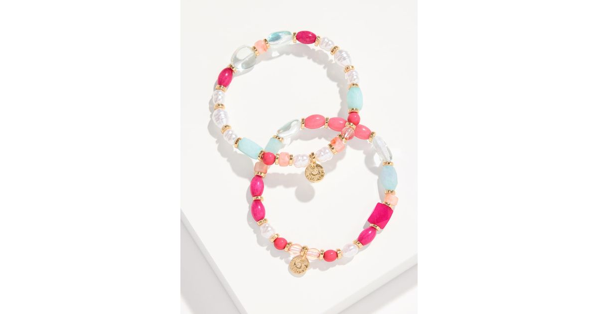 Talbots Delightful Beaded Bracelet Set in Pink | Lyst