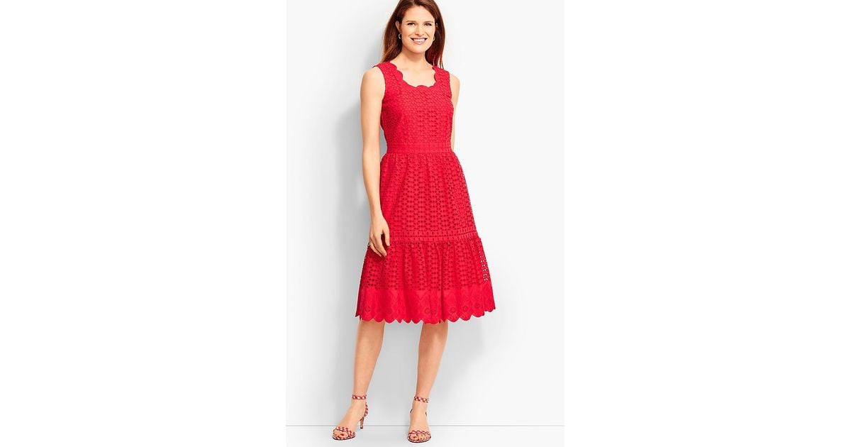 talbots eyelet dress