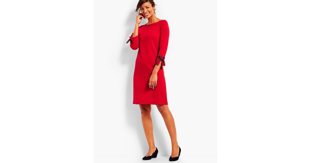 talbots red dress