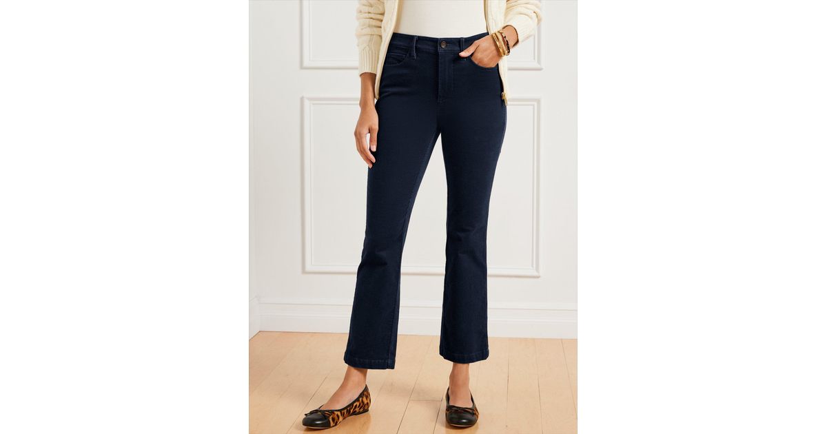 Talbots Stretch Corduroy Demi Boot Pants in Blue