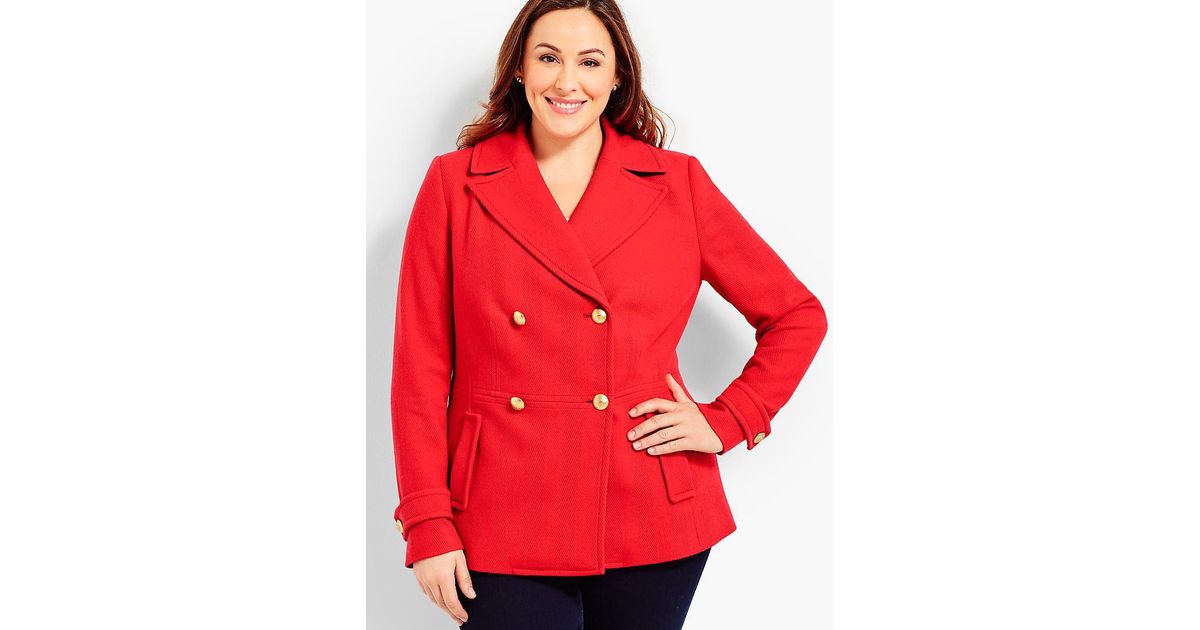 talbots plus size coats