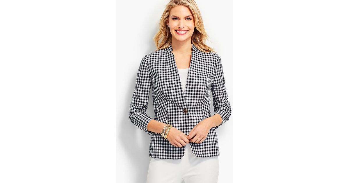 talbots gingham jacket