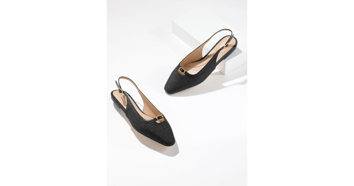 Talbots Smashing6 Talbots Whitley Shimmer Raffia Slingback Flats in White | Lyst UK