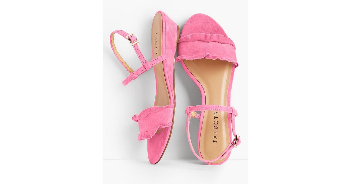 Talbots Capri Wedge Sandals in Pink | Lyst