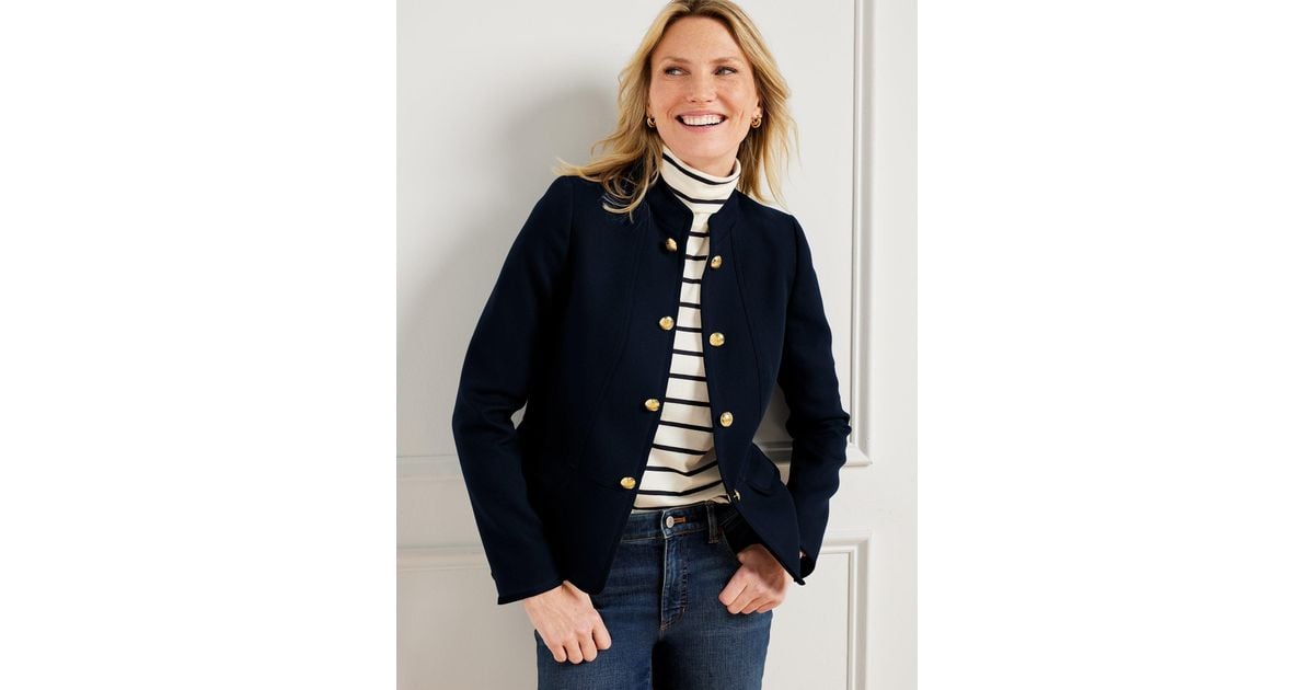 Navy blue shop military jacket womens