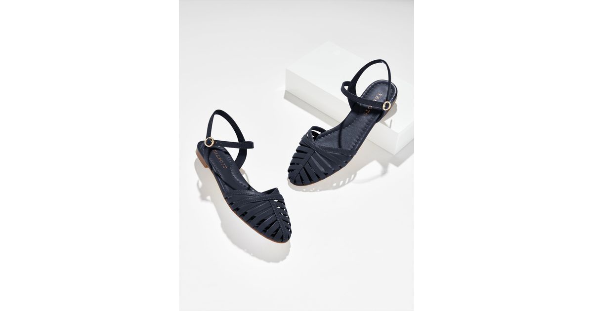 Talbots Smashing6 Talbots Ansly Nappa Fisherman Flats in Blue | Lyst