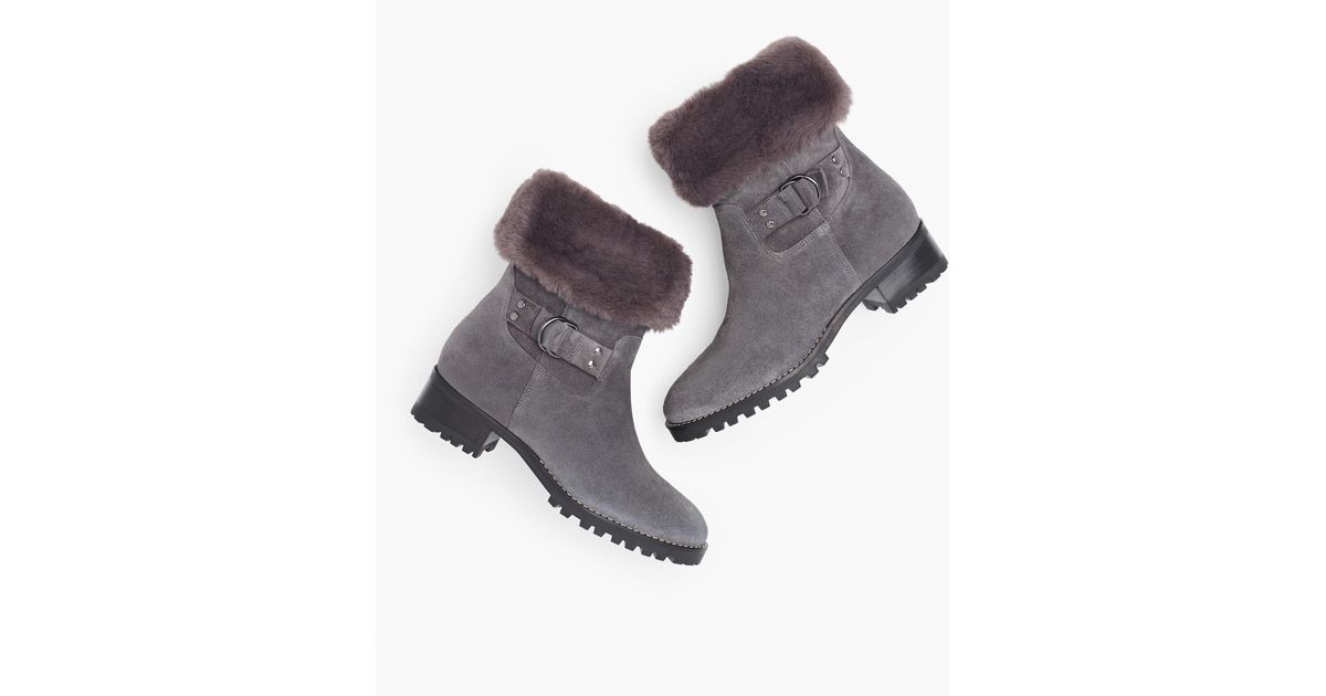 ankle boots fold over cuff