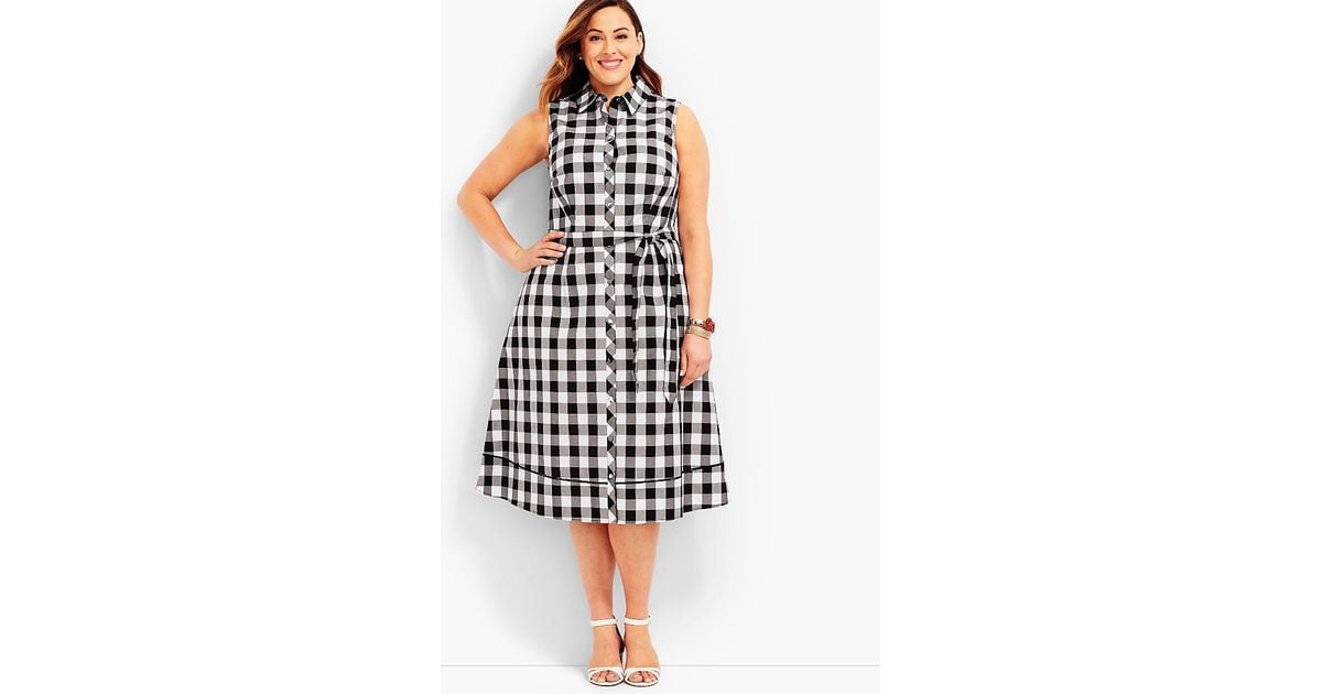 talbots gingham dress