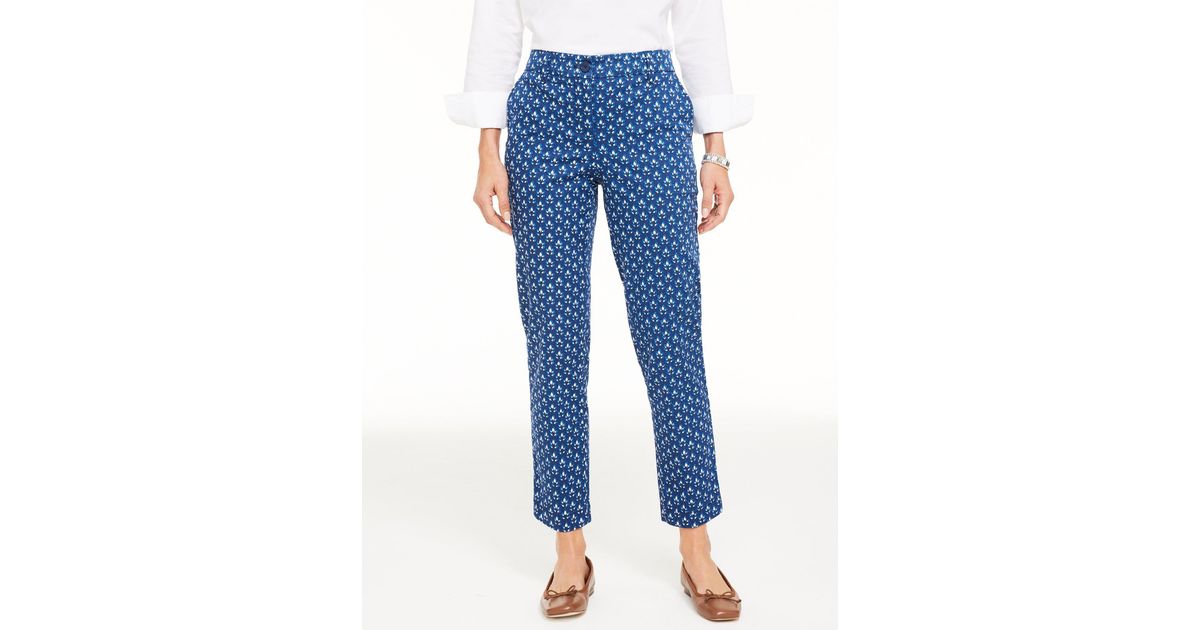Talbots Smashing6 Talbots Heritage Twill Perfect Crops Pants in Blue | Lyst
