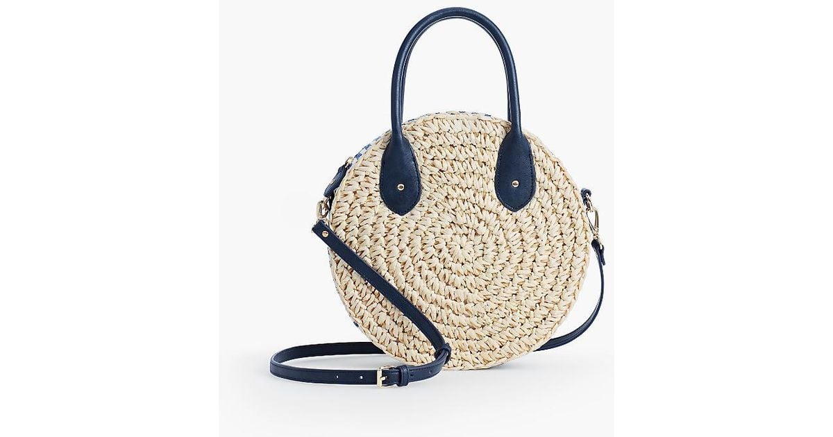 circle straw crossbody bag