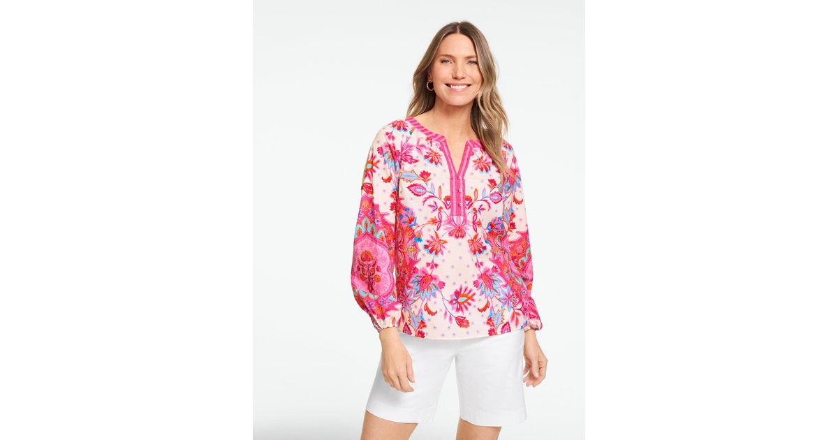 Talbots Smashing6 Talbots Paradise Garden Popover Shirt in Pink | Lyst UK