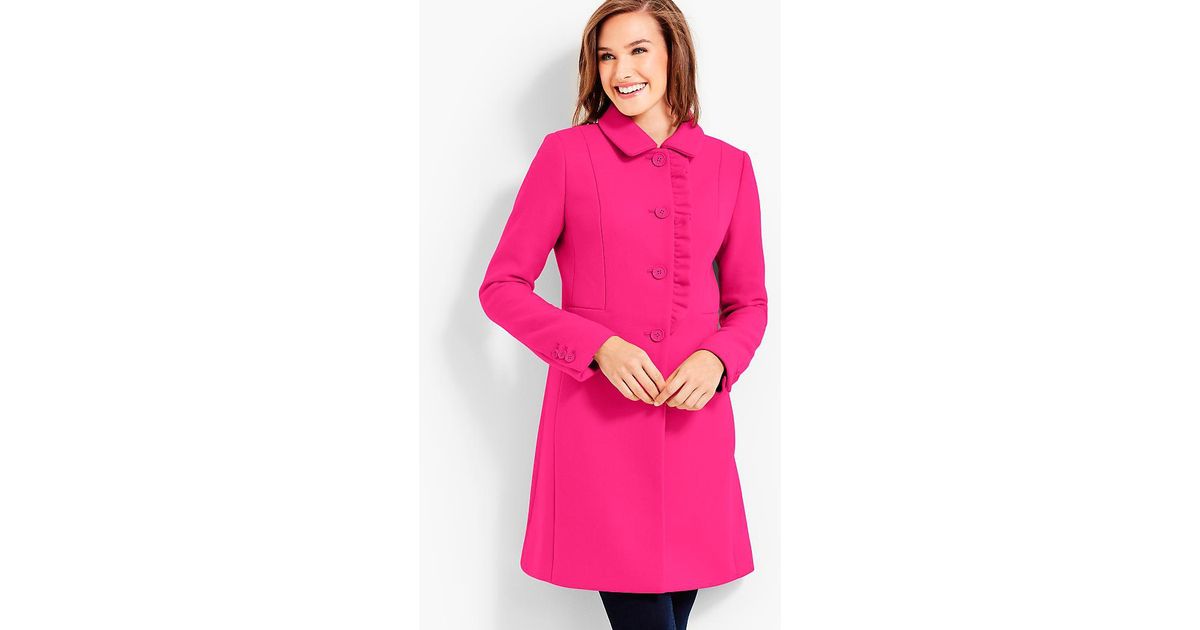 talbots pink wool coat