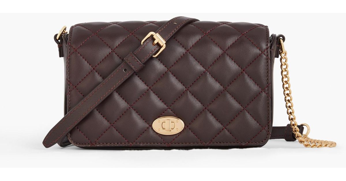 Talbots Quilted Leather Crossbody Bag in Brown Lyst