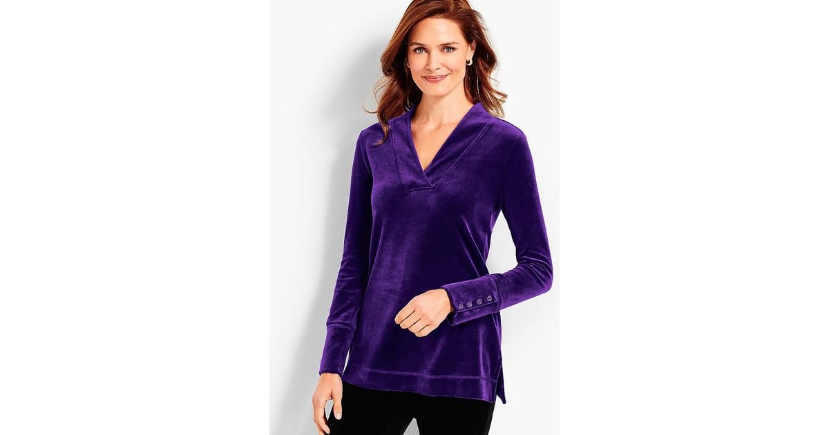 talbots velour tops