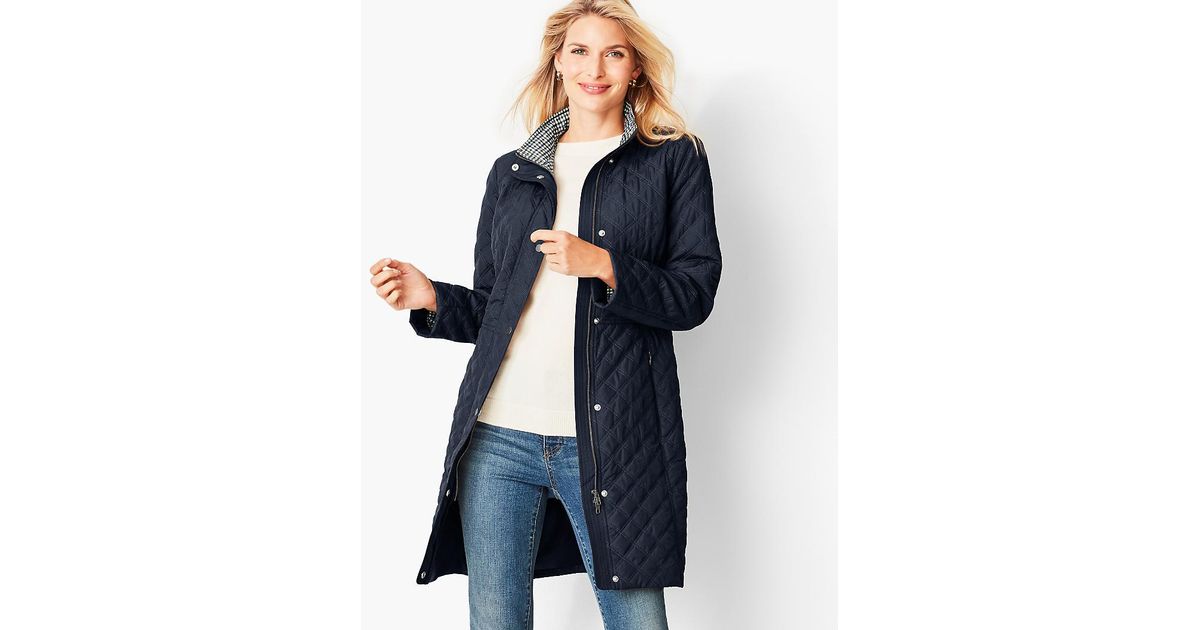 talbots quilted coat