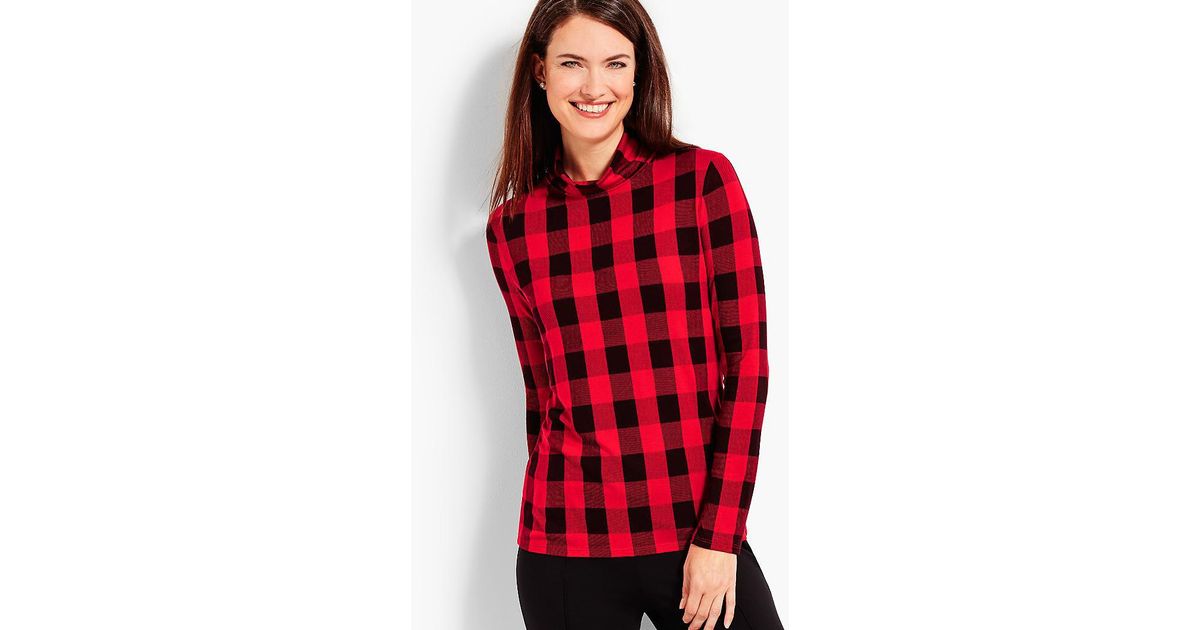 buffalo plaid turtleneck