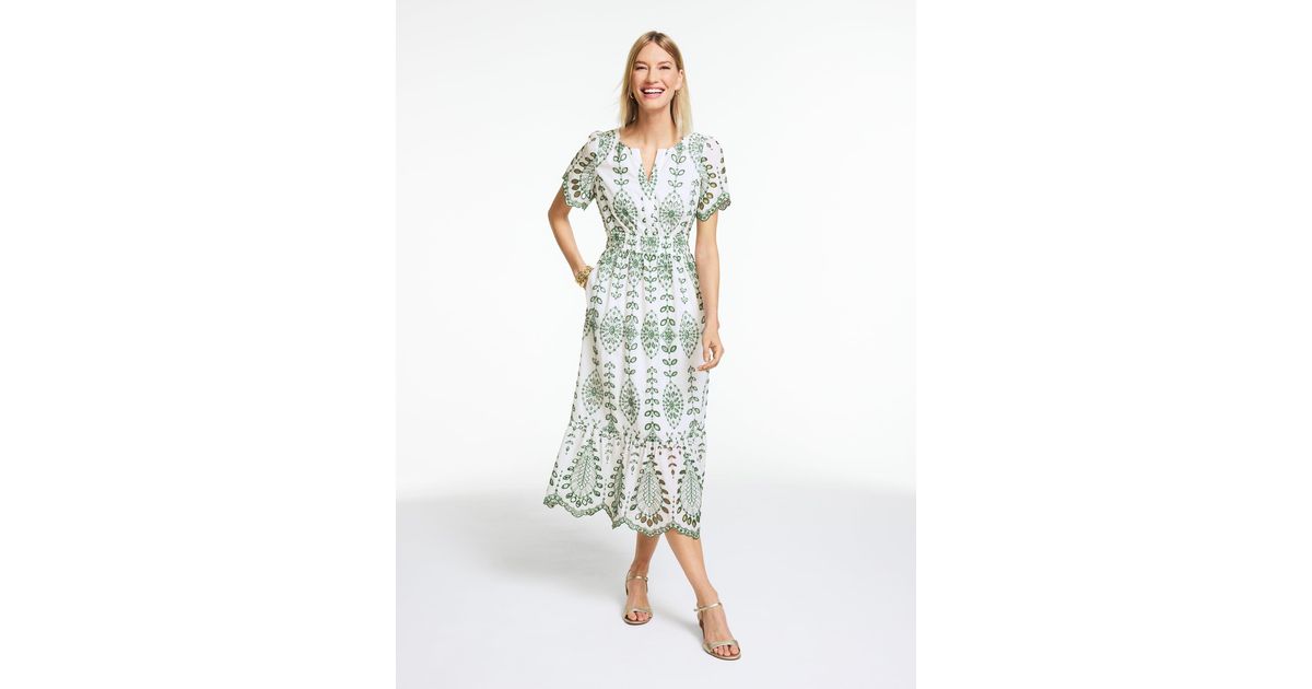 talbots green eyelet dress Eyelet Interlock Shift Dress